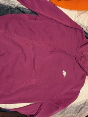Nike Magenta Hoodie with White Swoosh